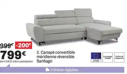 BUT Canapé convertible méridienne réversible Santiago offre