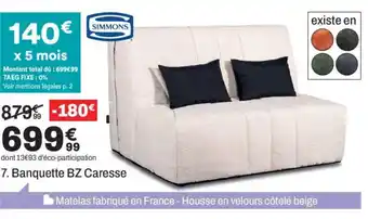 Banquette BZ Caresse