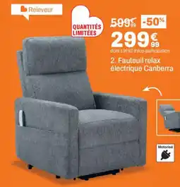 BUT Fauteuil relax électrique Canberra offre