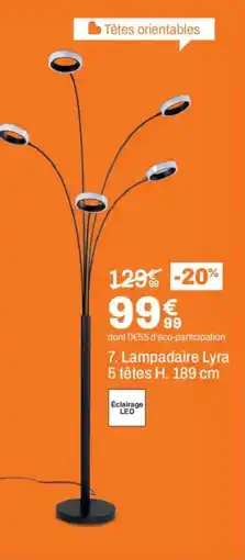 BUT Lampadaire Lyra 5 têtes offre