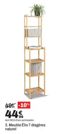 BUT Meuble Élio 7 étagères naturel offre