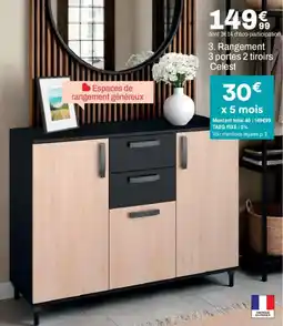 BUT Rangement 3 portes 2 tiroirs Celest offre