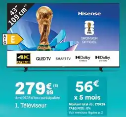 BUT HISENSE Téléviseur offre