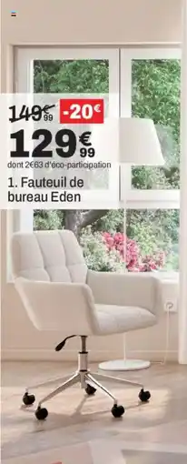 BUT Fauteuil de bureau Eden offre