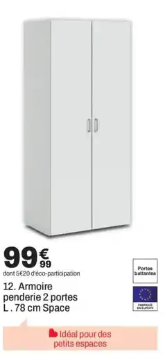 BUT Armoire penderie 2 portes Space offre