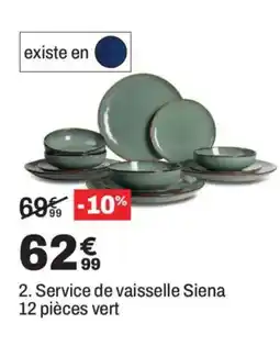 BUT Service de vaisselle Siena 12 pièces vert offre