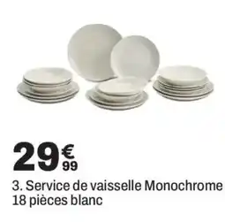 BUT Service de vaisselle Monochrome 18 pièces blanc offre