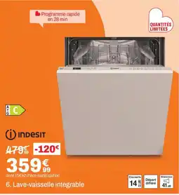 BUT INDESIT Lave-vaisselle intégrable offre
