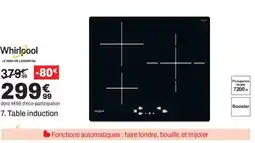 BUT WHIRPOOL Table induction offre