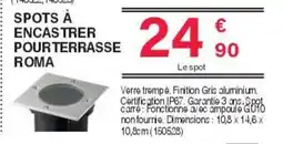 Chretien Matériaux Spots à encastrer pourterrasse roma offre