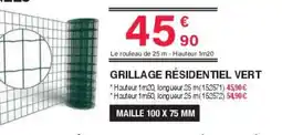 Chretien Matériaux Grillage résidentiel vert offre