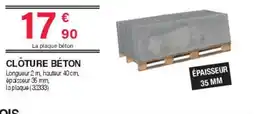 Chretien Matériaux Clôture béton offre