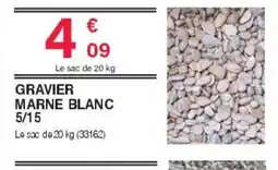 Chretien Matériaux Gravier marne blanc 5/15 offre