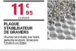 Chretien Matériaux Plaque stabilisateur de graviers offre