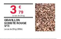 Chretien Matériaux Gravillon schiste rouge 5/15 offre