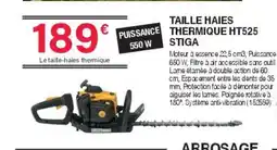 Chretien Matériaux Stiga Taille haies puissance thermique ht525 offre
