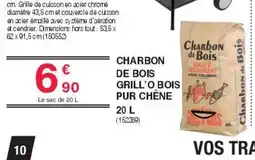 Chretien Matériaux Charbon de bois grill'o bois pur chêne offre