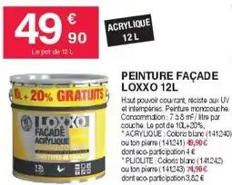 Chretien Matériaux Loxxo Peinture façade offre