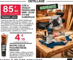 Chretien Matériaux Scheppach Scie à onglet 90 pendulaire hm81 1200w 210 mm offre