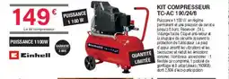 Chretien Matériaux Einhell Kit compresseur tc-ac 190/24/8 offre