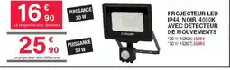 Chretien Matériaux Projecteur ip44, noir, 4000k avec détecteur de mouvements offre