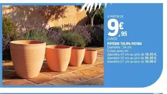 Poterie tulipa patina