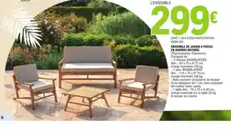E.Leclerc Ensemble de jardin 4 pièces en bambou naturel offre