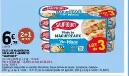 E.Leclerc SAUPIQUET Filets de maquereaux vin blanc & aromates offre