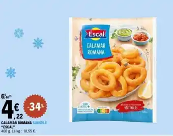 E.Leclerc ESCAL Calamar romana surgelé offre