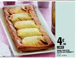 E.Leclerc Bande feuilletée sucrée aux pommes offre
