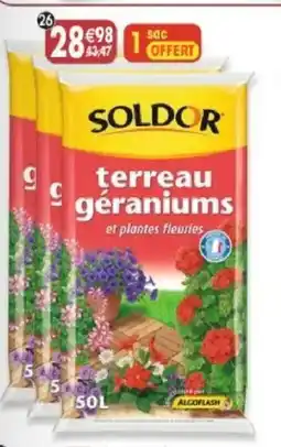 Maximo Lot de 2 sacs de terreau géraniums et plantes fleuries offre