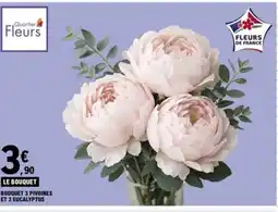 E.Leclerc Bouquet 3 pivoines et 3 eucalyptus offre