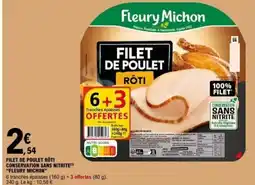 E.Leclerc FLEURY MICHON Filet de poulet rôti conservation sans nitrite offre