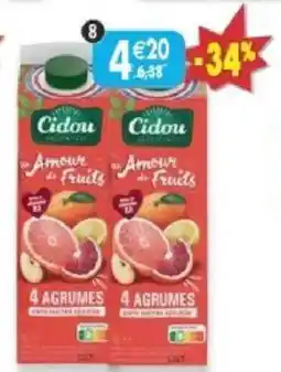 Maximo Lot de 2 briques de nectar 4 agrumes sans sucres ajoutés offre