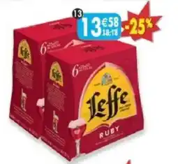 Maximo Lot de 2 packs de 6 bouteilles de Leffe ruby 5 offre