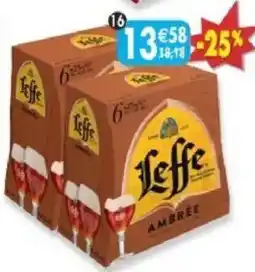 Maximo Lot de 2 packs de 6 bouteilles de Leffe ambrée 6,6° offre