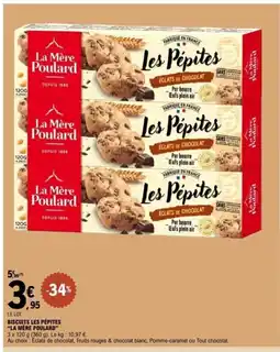 E.Leclerc LA MERE POULARD Biscuits les pépites offre