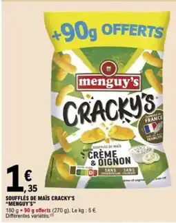 E.Leclerc MENGUY'S Soufflés de maïs cracky's offre