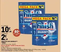 E.Leclerc FINISH Tablettes lave-vaisselle offre