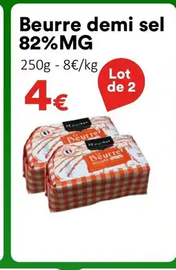 Hmarket Beurre demi sel 82%MG offre