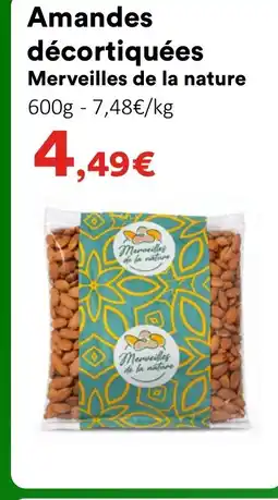 Hmarket MERVEILLES DE LA NATURE Amandes décortiquées offre