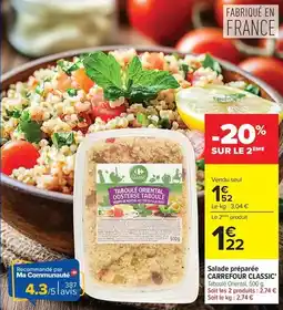 Carrefour Market Carrefour - salade préparée classic' offre