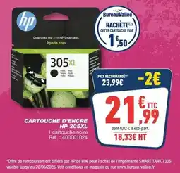 Bureau Vallée Hp - cartouche d'encre 305xl offre
