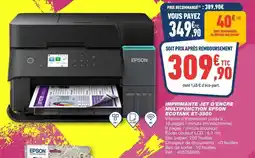 Bureau Vallée Epson - imprimante jet d'encre multifonction ecotank et-3950 offre