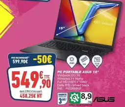 Bureau Vallée Asus - pc portable 15 offre