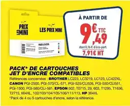 Bureau Vallée Pack de cartouches jet d'encre compatibles offre