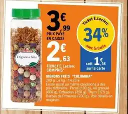 E.Leclerc COLUMBIA Oignons frits offre