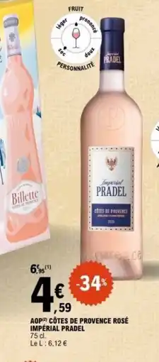 E.Leclerc IMPÉRIAL PRADEL Aop côtes de provence rosé offre