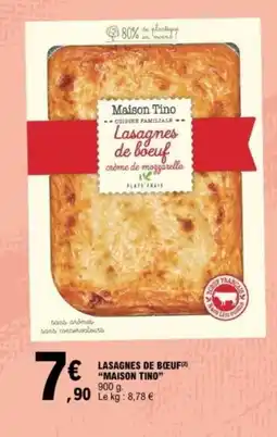 E.Leclerc MAISON TINO Lasagnes de boeuf offre