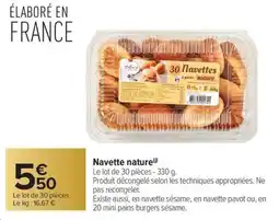 Carrefour Market Navette nature offre
